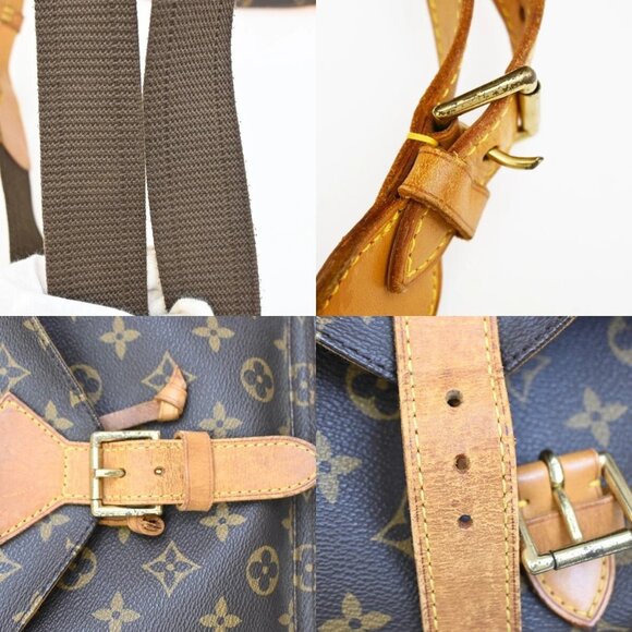 LOUIS VUITTON Montsouris GM Backpack Bag Monogram Leather Brown M51135 77FB766 main image 6